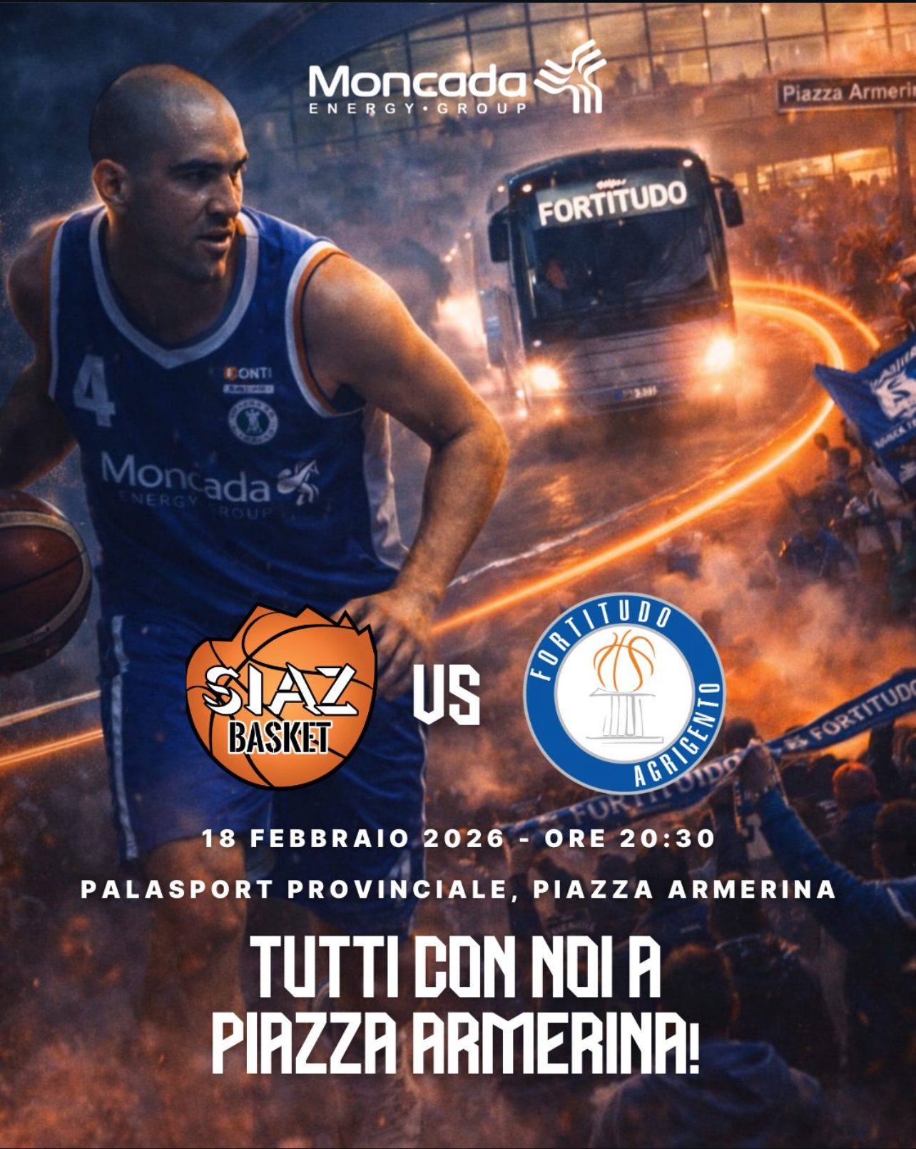 Derby del 18 febbraio: trasferta dei tifosi Fortitudo a Piazza Armerina